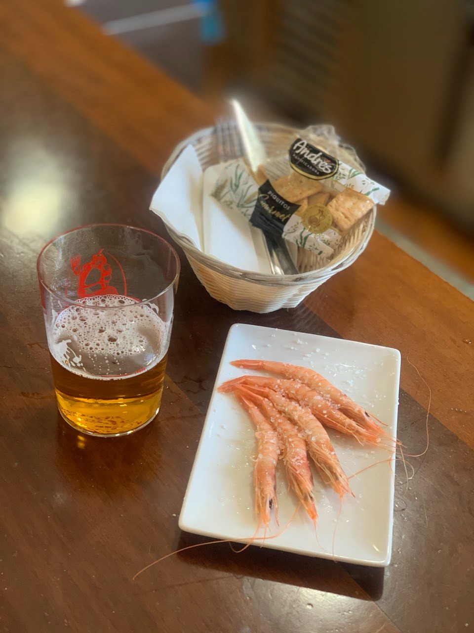 Caña y gambas